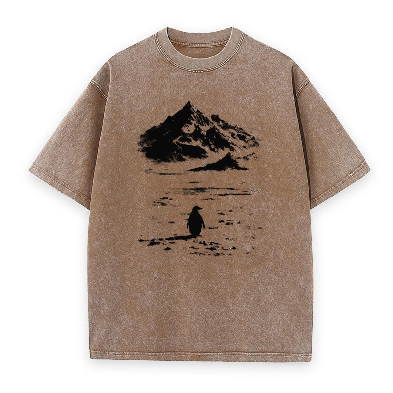Lone Penguin Mountain Unisex Tee