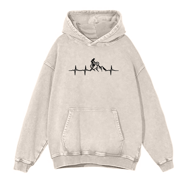 Mountain Bicycle Heartbeat hoodies