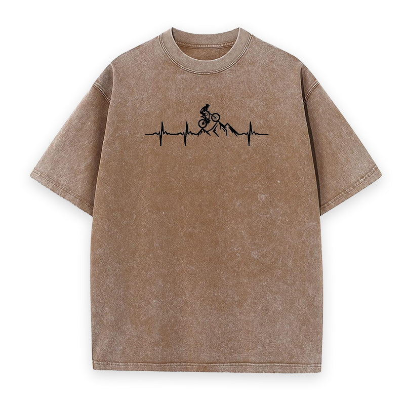 Mountain Bicycle Heartbeat Unisex Tee