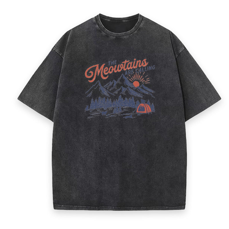 The Meowtains Are Calling Unisex Tee