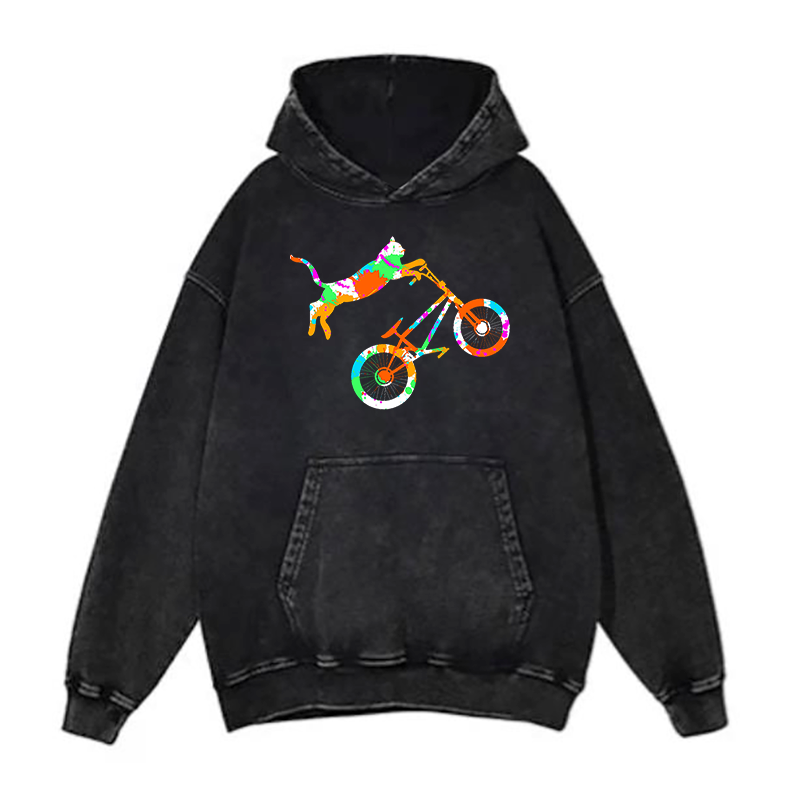 Where the Cat Rides Free hoodies