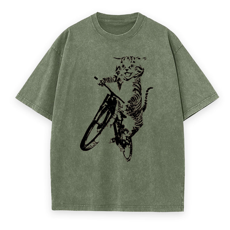 The Pedaling Kitty Unisex Tee