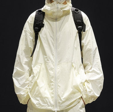Men’s Ice Silk UV Protection Jacket – Lightweight & Breathable Outdoor Wear hood