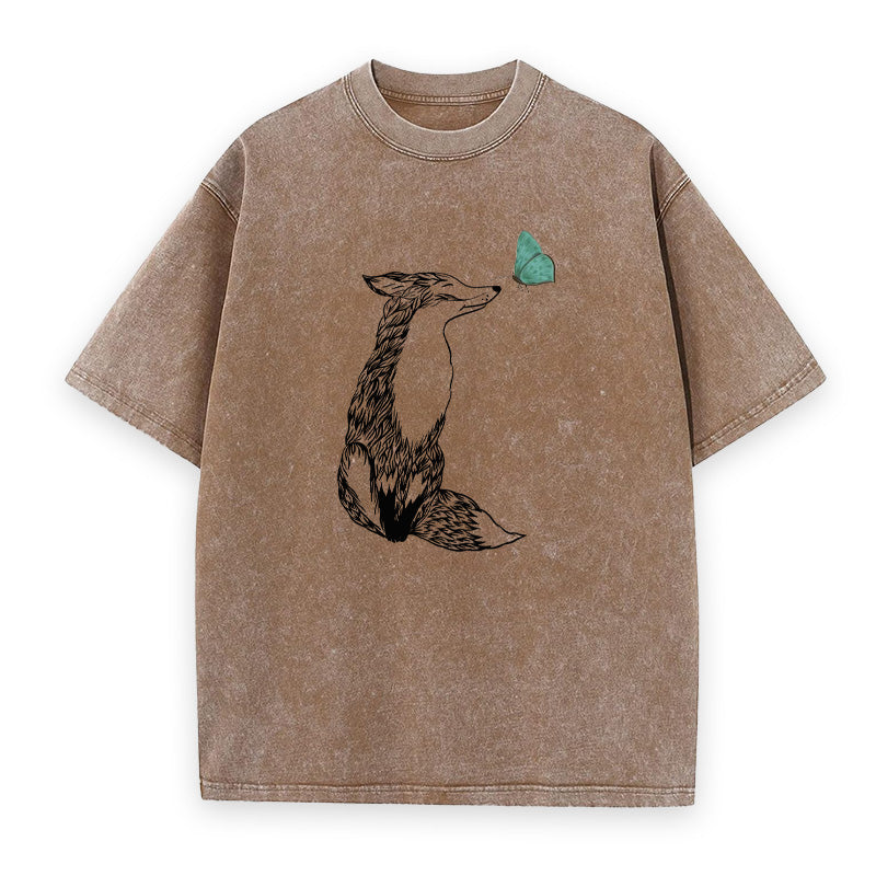 Fox and Butterfly Unisex Tee