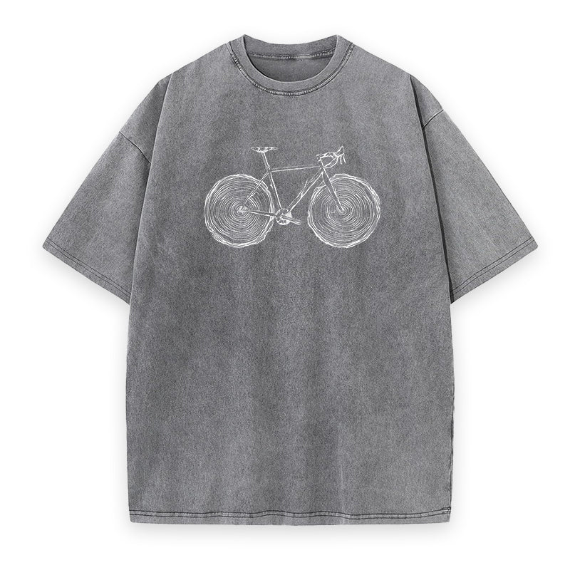 Sequoia Wooden Tree Cyclocross Bike Unisex Tee