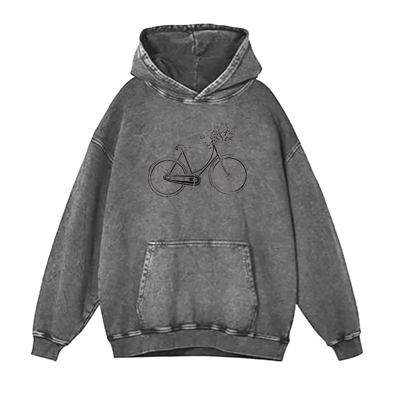Bike with Basket of Flowers hoodies