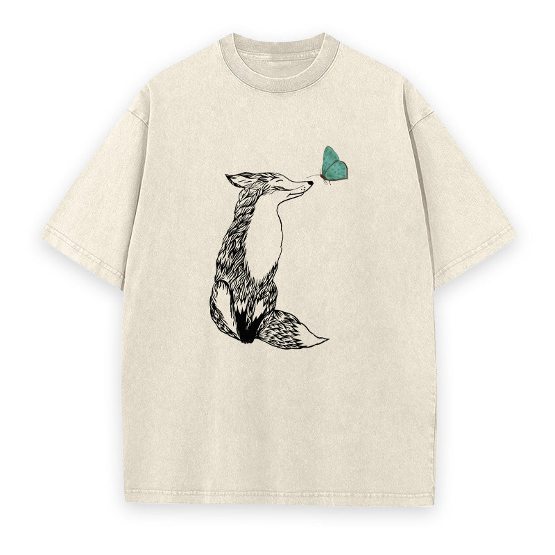 Fox and Butterfly Unisex Tee