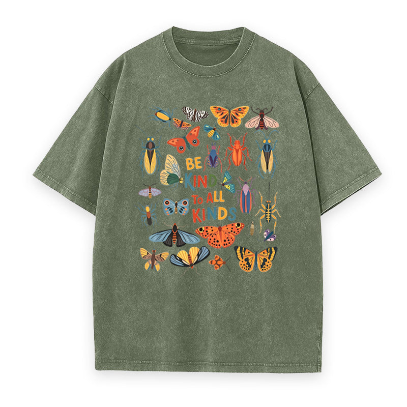 Be Kind to All Kinds Insect Bug Butterfly Unisex Tee