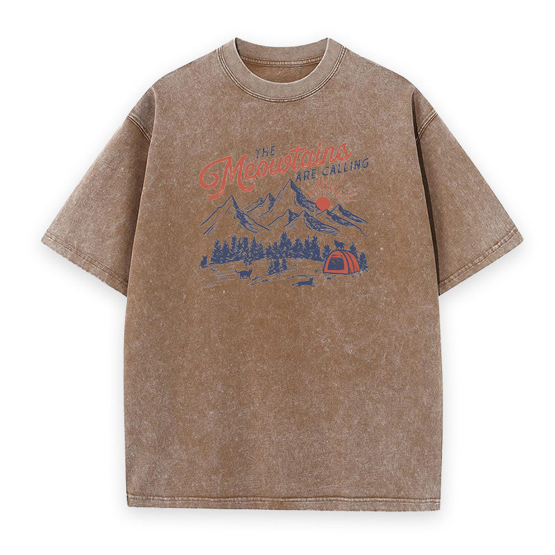 The Meowtains Are Calling Unisex Tee
