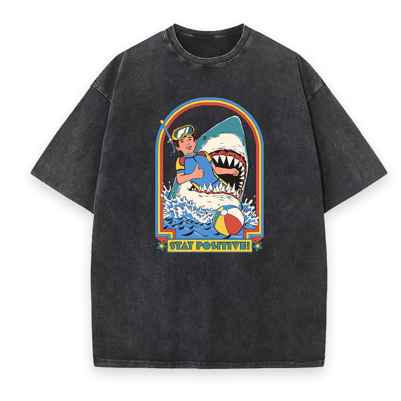 Stay Positive Shark Unisex Tee