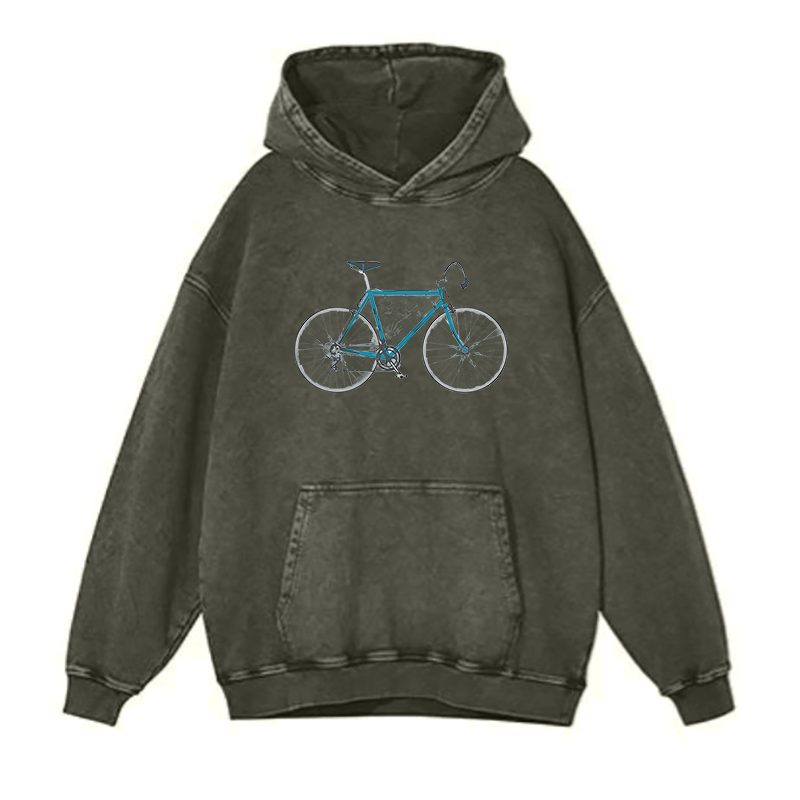 Simple Vintage Bicycle Blue hoodies
