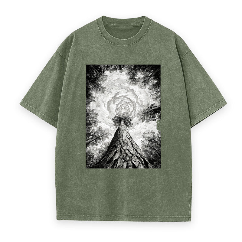 Upward Gaze at the Giant Tree Unisex Tee