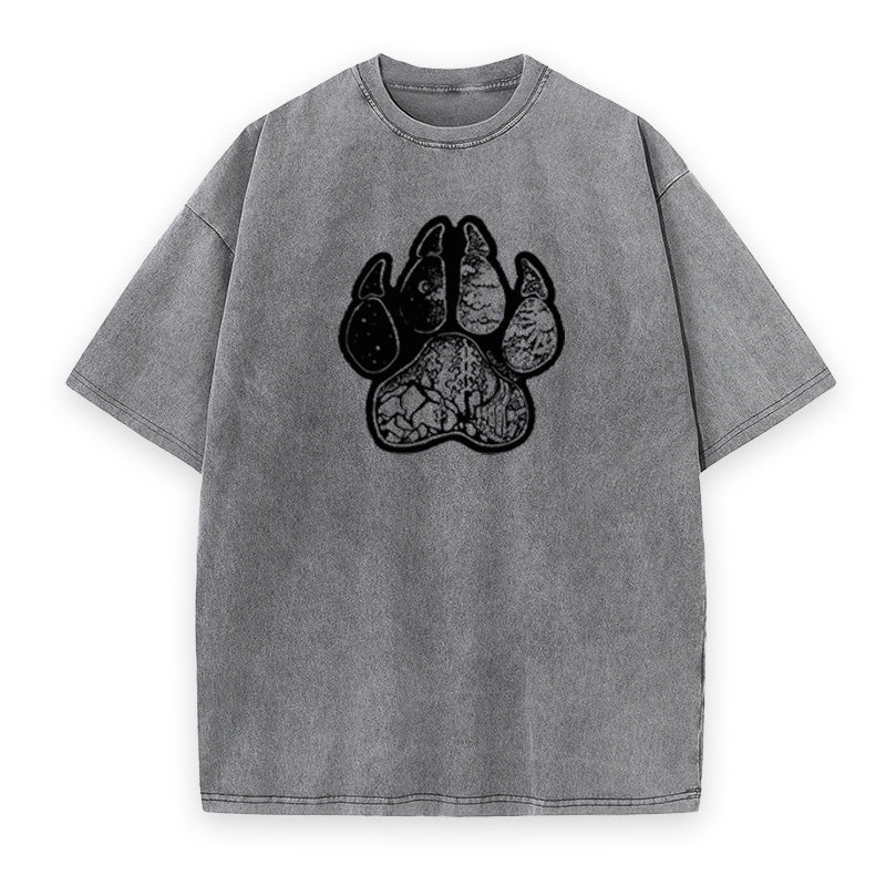 Paw Print Hiking Dog Unisex Tee