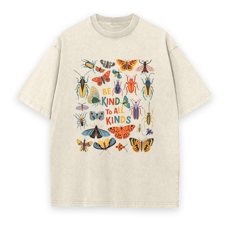 Be Kind to All Kinds Insect Bug Butterfly Unisex Tee