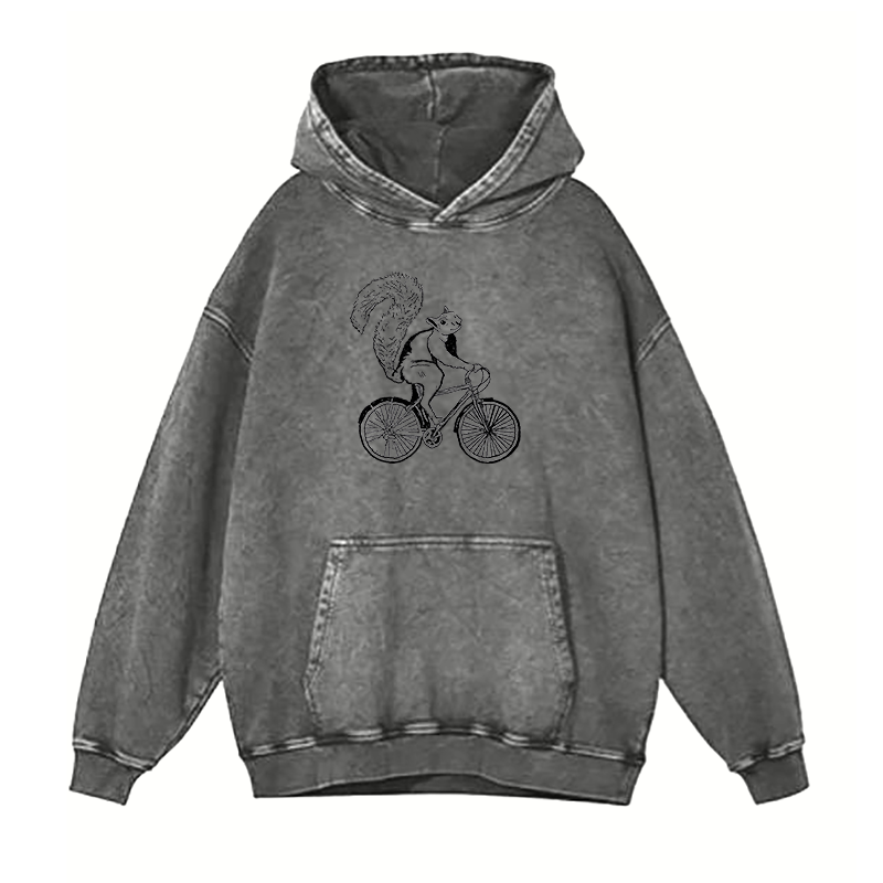 Squirrel on Wheels hoodies