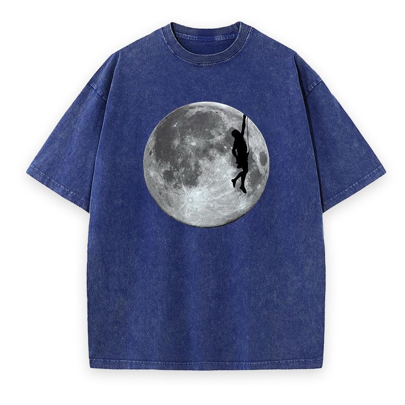 Rock Climbing Moon Unisex Tee