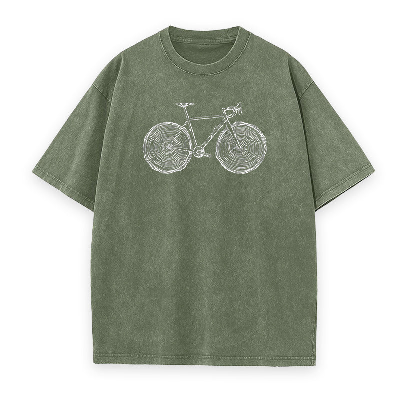 Sequoia Wooden Tree Cyclocross Bike Unisex Tee