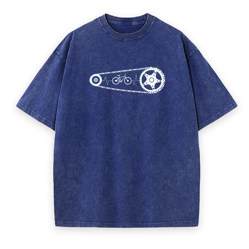 Cycling Heartbeat Bicycle Unisex Tee