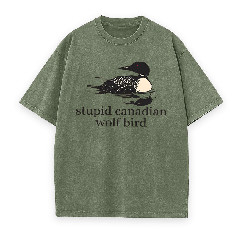 Stupid Canadian Wolf Bird Unisex Tee