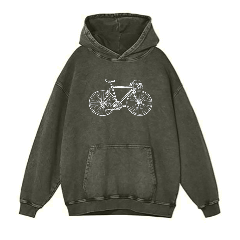 Hand Drawn 10 speeds Bicycle hoodies