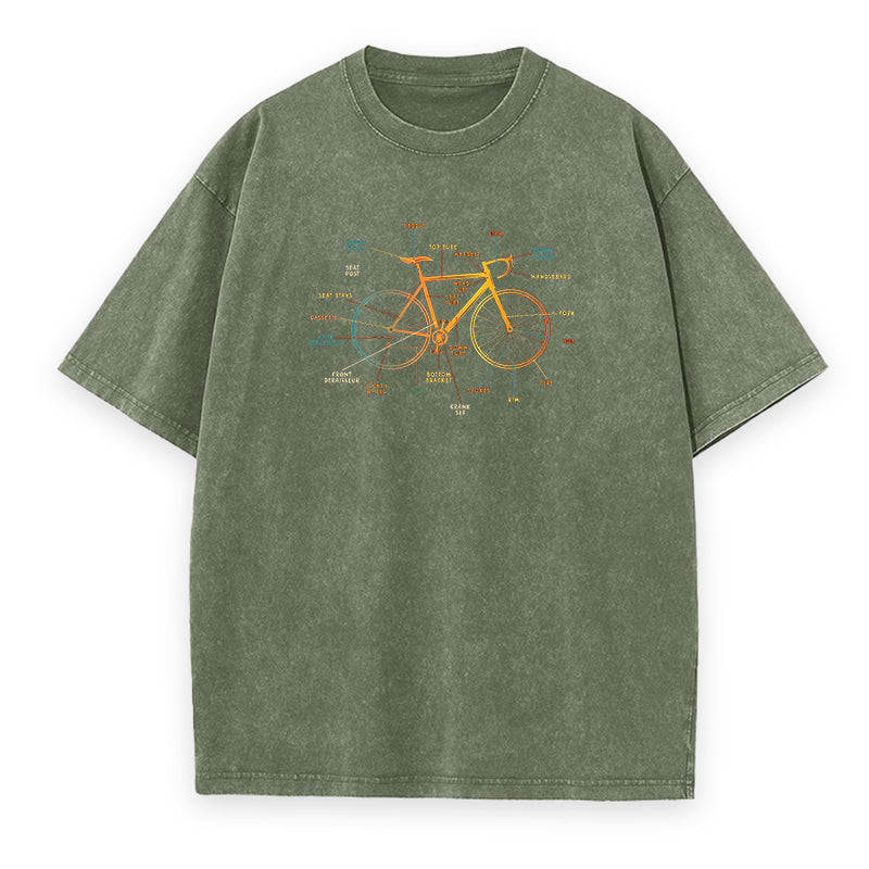 Bike Parts Overview Unisex Tee
