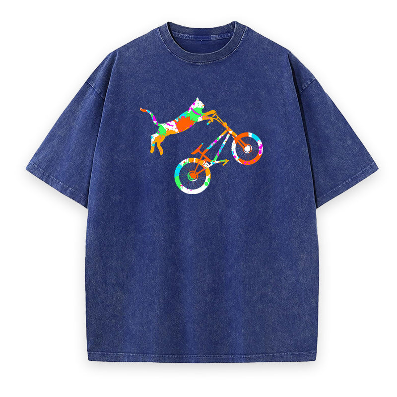 Where the Cat Rides Free Unisex Tee