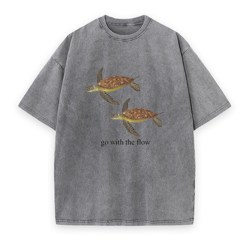 Sea Turtle Go with the flow Unisex Tee