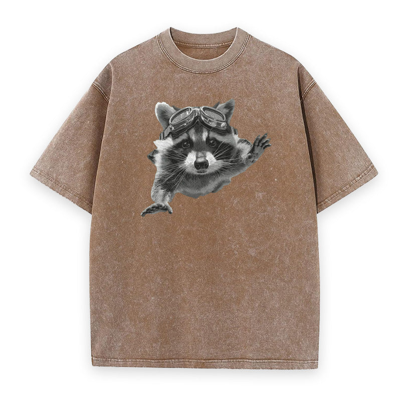 Skydiving Raccoon Unisex Tee