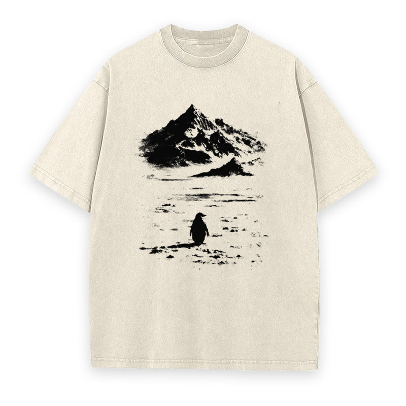 Lone Penguin Mountain Unisex Tee