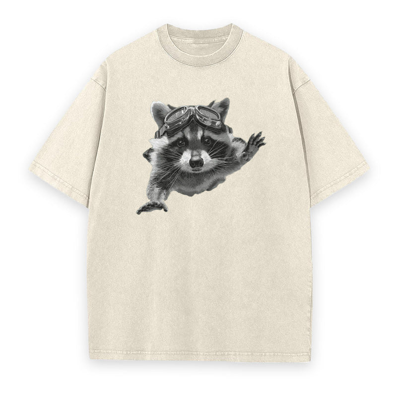 Skydiving Raccoon Unisex Tee