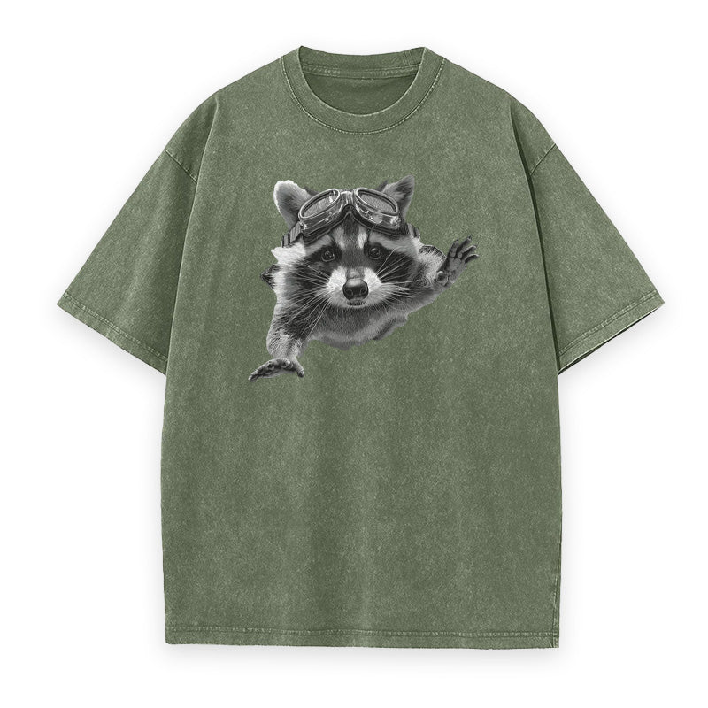Skydiving Raccoon Unisex Tee