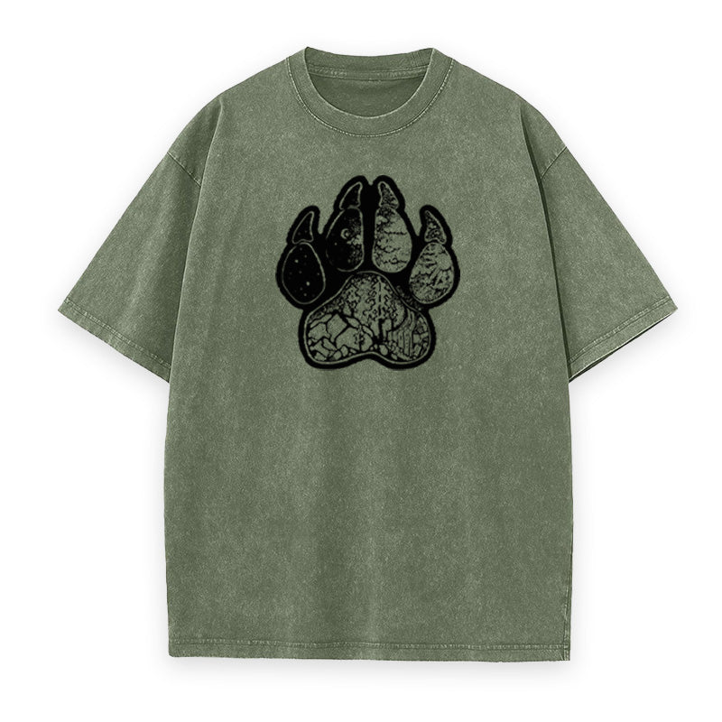 Paw Print Hiking Dog Unisex Tee