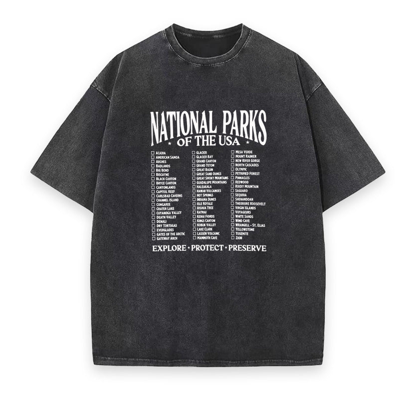 National Parks Checklist Unisex Tee