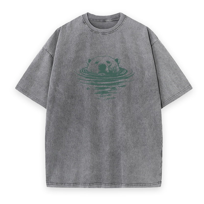 Vintage Swimming Polar Bear Unisex Tee
