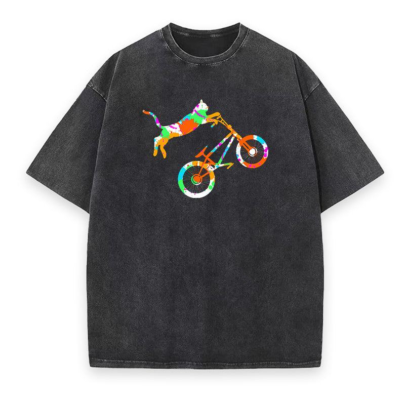 Where the Cat Rides Free Unisex Tee