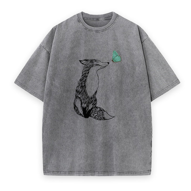 Fox and Butterfly Unisex Tee