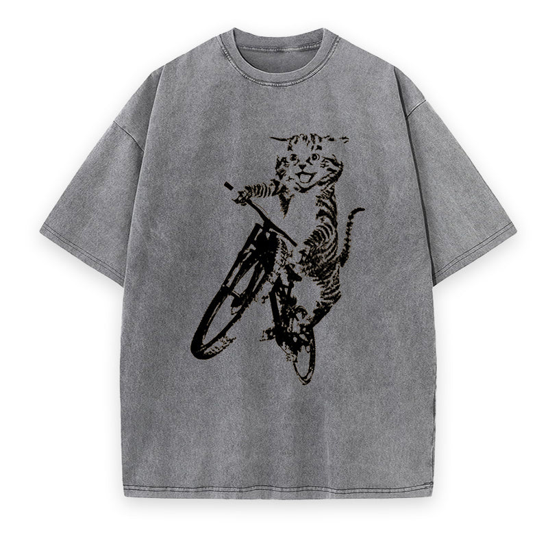 The Pedaling Kitty Unisex Tee
