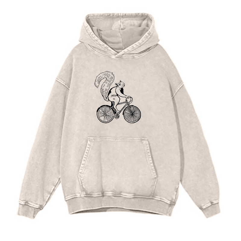 Squirrel on Wheels hoodies