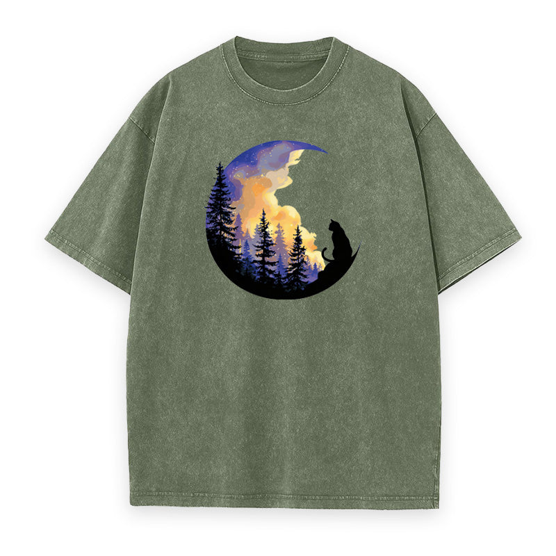 Moon and Cat Unisex Tee