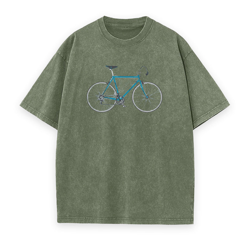 Simple Vintage Bicycle Blue Tee