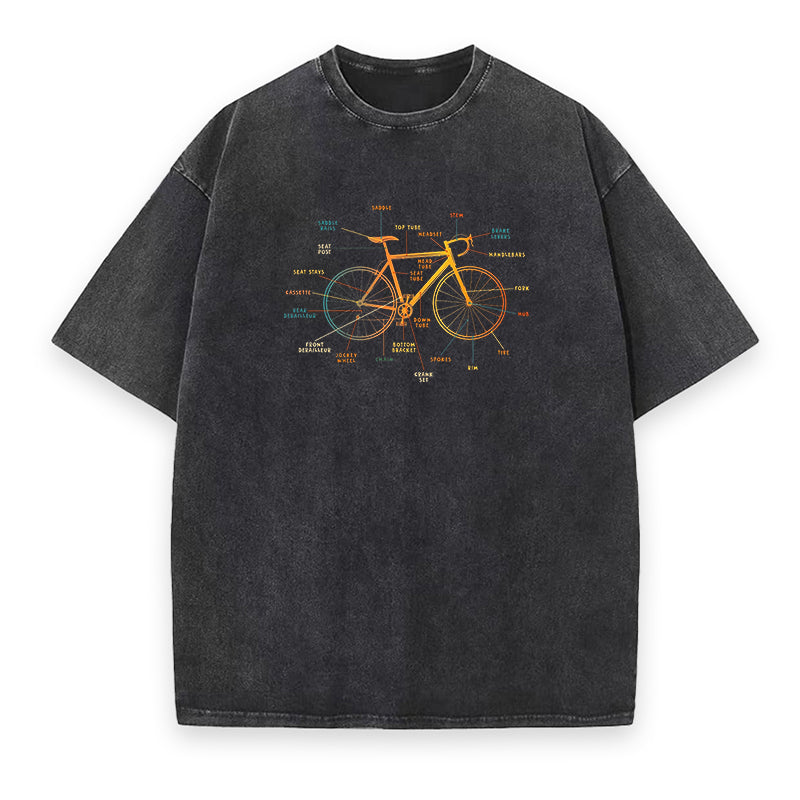 Bike Parts Overview Unisex Tee