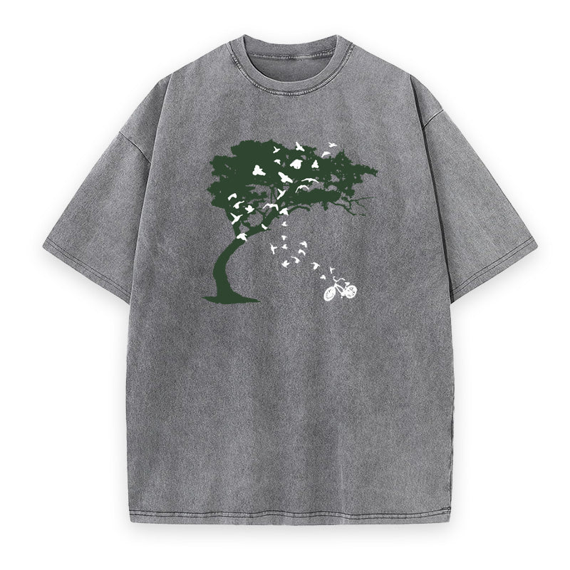 Tree Bicycle Birds Unisex Tee