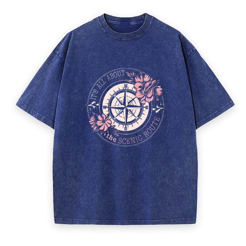 Scenic Route Compass Unisex Tee