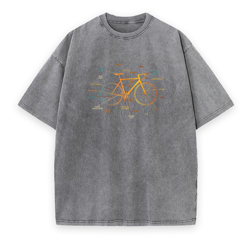 Bike Parts Overview Unisex Tee