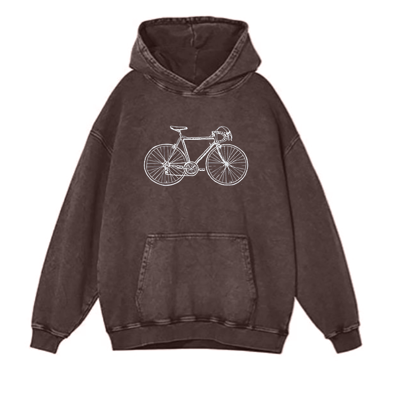 Hand Drawn 10 speeds Bicycle hoodies