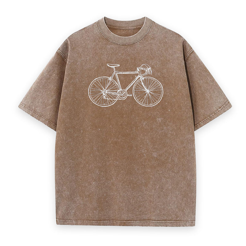 Hand Drawn 10 speeds Bicycle Unisex Tee