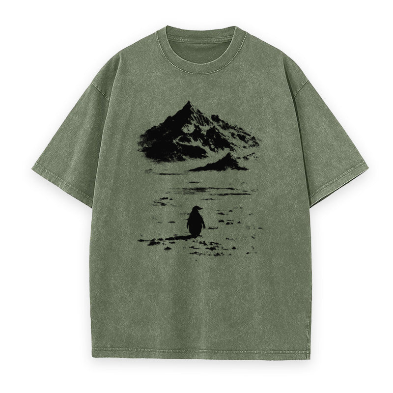 Lone Penguin Mountain Unisex Tee