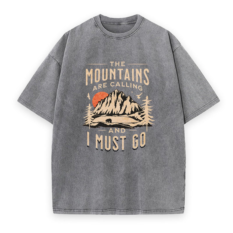 Retro The Mountains Are Calling Unisex Tee
