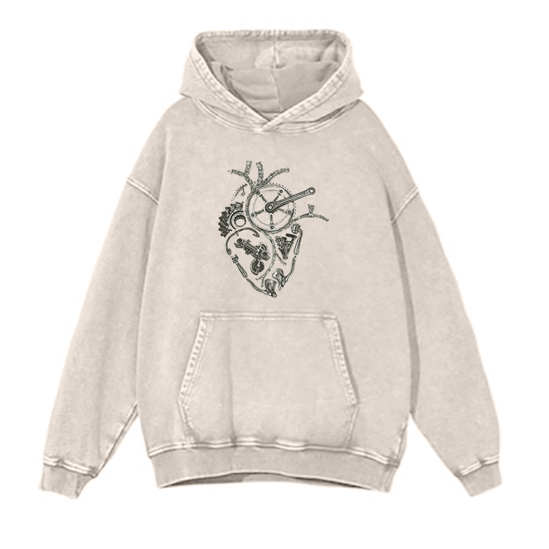 Heart Powered by Pedals hoodies