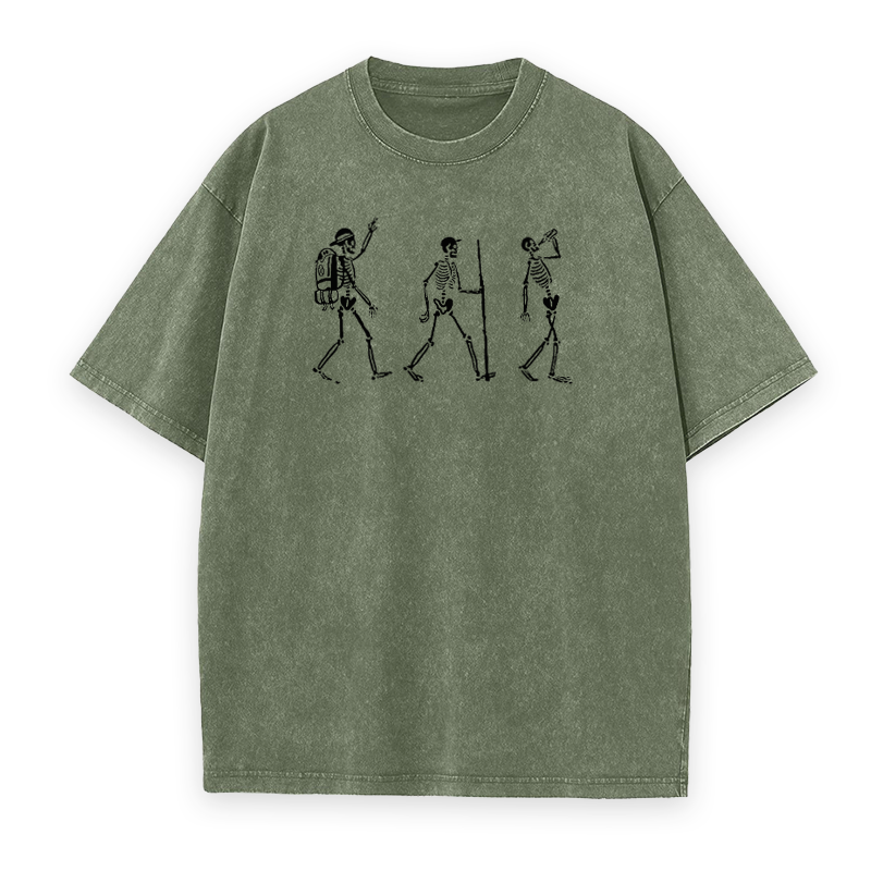 Hiking Skeleton Unisex Tee